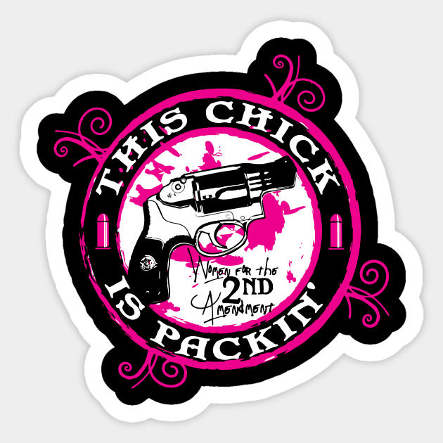 This Chick Is Packin' Sticker by fromherotozero